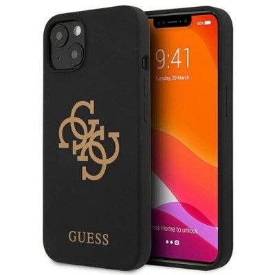 Guess Silicone Logo Skal iPhone 13 - Svart