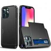 Hybrid Skal med Kortplats till iPhone 13 - Svart