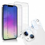 iPhone 13 [4-PACK] 2 X Linsskydd Glas + 2 X Härdat Glas