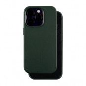 iPhone 13 Läderfodral MagSafe Mörkgrön - Skyddande Äkta Läder