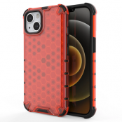 iPhone 13 Mobilskal Honeycomb Armor - Röd