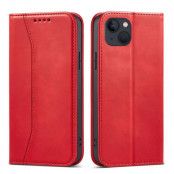iPhone 13 Plånboksfodral Magnet Fancy - Röd
