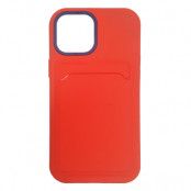 iPhone 13 Skyddande Skal med Kortficka - Röd / Mörkblå