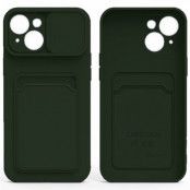 iPhone 13 TPU Skal med Skydd & Hål för Kamera - Mörk Grön
