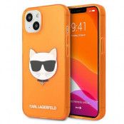 Karl Lagerfeld Glitter Choupette Fluo Skal iPhone 13 - Orange
