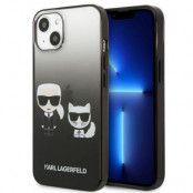 Karl Lagerfeld iPhone 13 Skal Gradient Ikonik Karl & Choupette - Svart