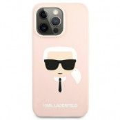 Karl Lagerfeld iPhone 13 Skal Silikon Karl`S Head Ljus Rosa
