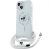 Karl Lagerfeld iPhone 13/14/15 Mobilskal MagSafe IML Choupette Cord