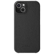 MELKCO iPhone 13 Mobilskal Äkta Läder + PC Svart