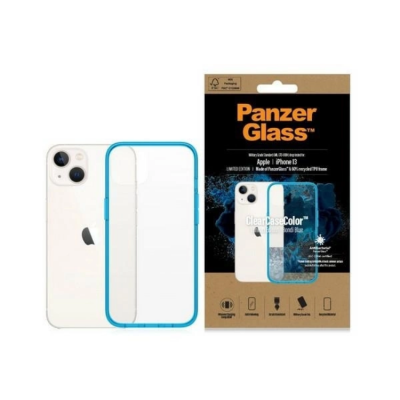 PanzerGlass Mobilskal till iPhone 13/14/15 Antibacterial - Transparent/Blå