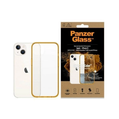 PanzerGlass Mobilskal till iPhone 13/14/15 Antibacterial - Transparent/Gul