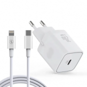 SiGN iPhone 13 Laddare USB-C PD och USB-C till Lightning Kabel 1m