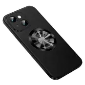 SULADA iPhone 13 Skal, Fallskydd PU Läder, MagSafe, Svart