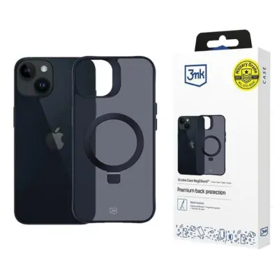 3MK Mobilskal till iPhone 14 Plus MagSafe Smoke Stativ - Svart