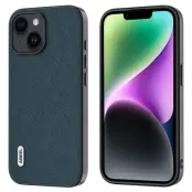 ABEEL iPhone 14 Plus Mobilskal Äkta Läder Litchi - Grön