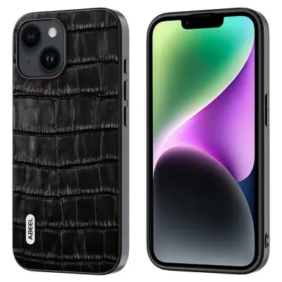ABEEL iPhone 14 Plus Skal Anti-drop Krokodil Textur Svart