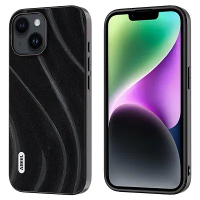 ABEEL Milky Way iPhone 14 Plus Skal PU Läder Svart