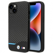 BMW iPhone 14 Plus Skal Läder Carbon - Svart