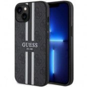 Guess iPhone 14 Plus Mobilskal MagSafe Printed Stripe Svart