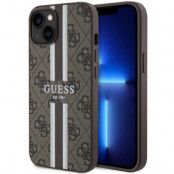 Guess iPhone 14 Plus Mobilskal MagSafe Printed Stripes Brun