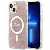 Guess iPhone 14 Plus Mobilskal MagSafe - Rosa