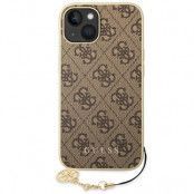 GUESS iPhone 14 Plus Skal Charms Collection - Brun