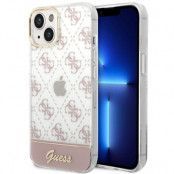 GUESS iPhone 14 Plus Skal Pattern Script - Rosa