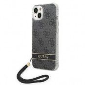 GUESS iPhone 14 Plus Skal Print Strap - Svart