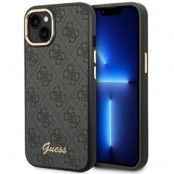 GUESS iPhone 14 Plus Skal Vintage Gold Logo - Svart