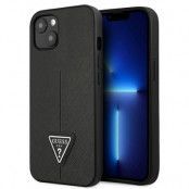 GUESS iPhone 14 Plus Skal Saffiano Triangle Logo - Svart