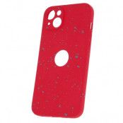 iPhone 14 Plus skal granitmönster röd