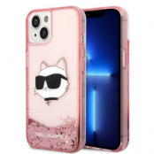 Karl Lagerfeld iPhone 14 Plus Skal Glitter Choupette - Rosa