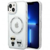 Karl Lagerfeld iPhone 14 Plus Skal Magsafe Karl & Choupette Aluminum