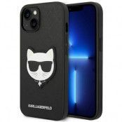 Karl Lagerfeld iPhone 14 Plus Skal Saffiano Choupette Head Patch - Svart