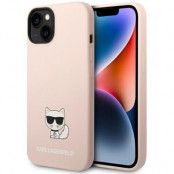 Karl Lagerfeld iPhone 14 Plus Skal Silicone Choupette Body - Ljusrosa