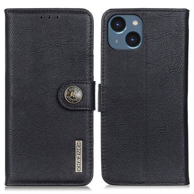 KHAZNEH iPhone 14 Plus Plånboksfodral Retro - Svart