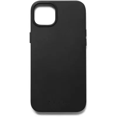 Mujjo Full Leather Case (iPhone 14 Plus) - Svart