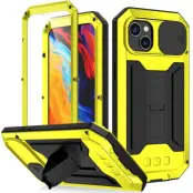 R-JUST Mobilskal till iPhone 14 Plus med Kickstand och Kameralock - Gul
