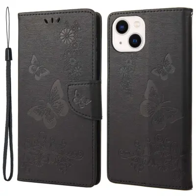 Trolsk Imprint Butterfly Wallet (iPhone 14 Plus) - Svart