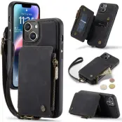 CaseMe C30 Wallet Cover (iPhone 17 Pro) - Svart