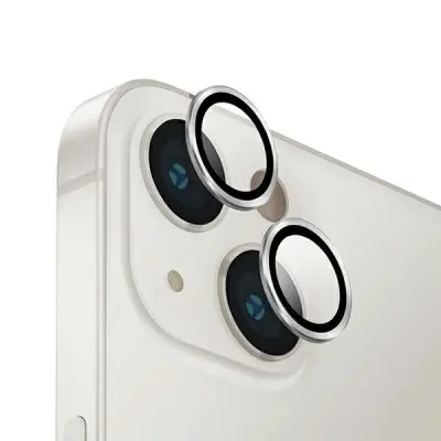 UNIQ iPhone 14/14 Plus Kameralinsskydd Härdat Glas Optix - Silver
