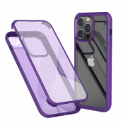 [2in1] iPhone 14 Pro Max Mobilskal Och Härdat Glas Skärmskydd - Lila