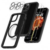 [6in1] BOOM iPhone 14 Pro Max Skal, Kameralinsskydd, Härdat Glas, MagSafe Ring