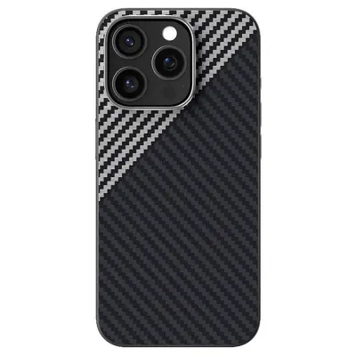 ABEEL Mobilskal till iPhone 14 Pro Max MagSafe Kolfiber Svart/Silver