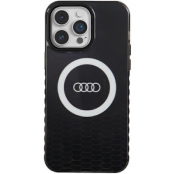 Audi iPhone 14 Pro Max Mobilskal Magsafe IML Big Logo - Svart