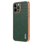 AZNS iPhone 14 Pro Max Plånboksfodral Konstläder - Grön