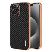 AZNS iPhone 14 Pro Max Fodral Electroplating Carbon Fiber - Svart