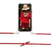 BOOM iPhone 14 Pro Max skal med mobilhalsband - Rope Red