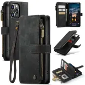 CaseMe C30 Wallet Cover (iPhone 14 Pro Max) - Röd