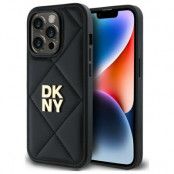 DKNY iPhone 14 Pro Max Mobilskal Quilted Stack Logo - Svart